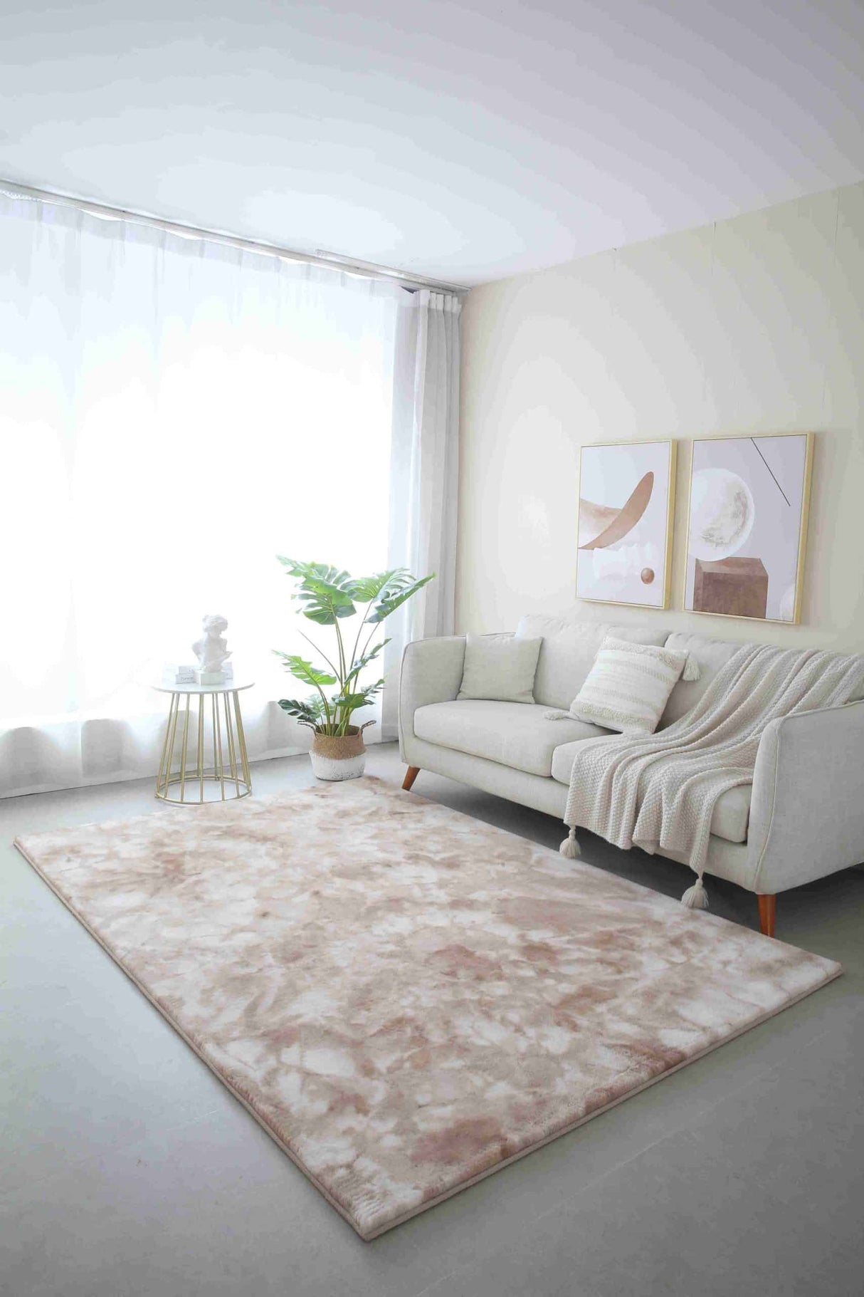 Lily Shaggy Rug Beige