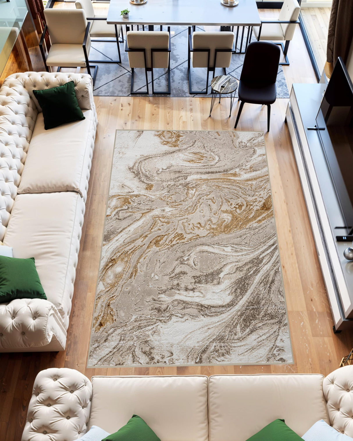 Marble Area Rug 1047 Beige