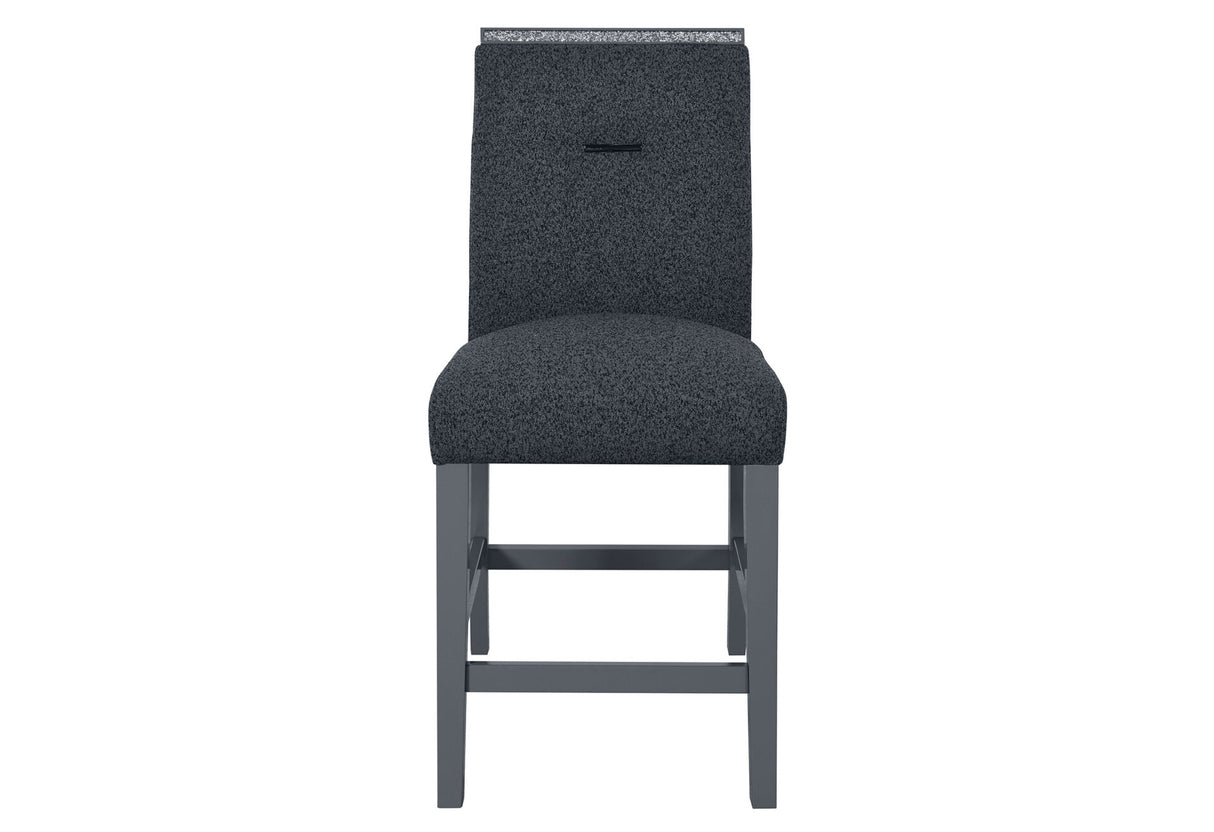Monaco Dark Grey Bar Table and 8 Monaco Dark Grey Bar Stools