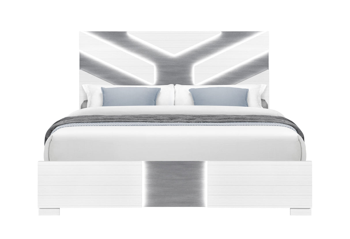 Optimus White King Bed Group