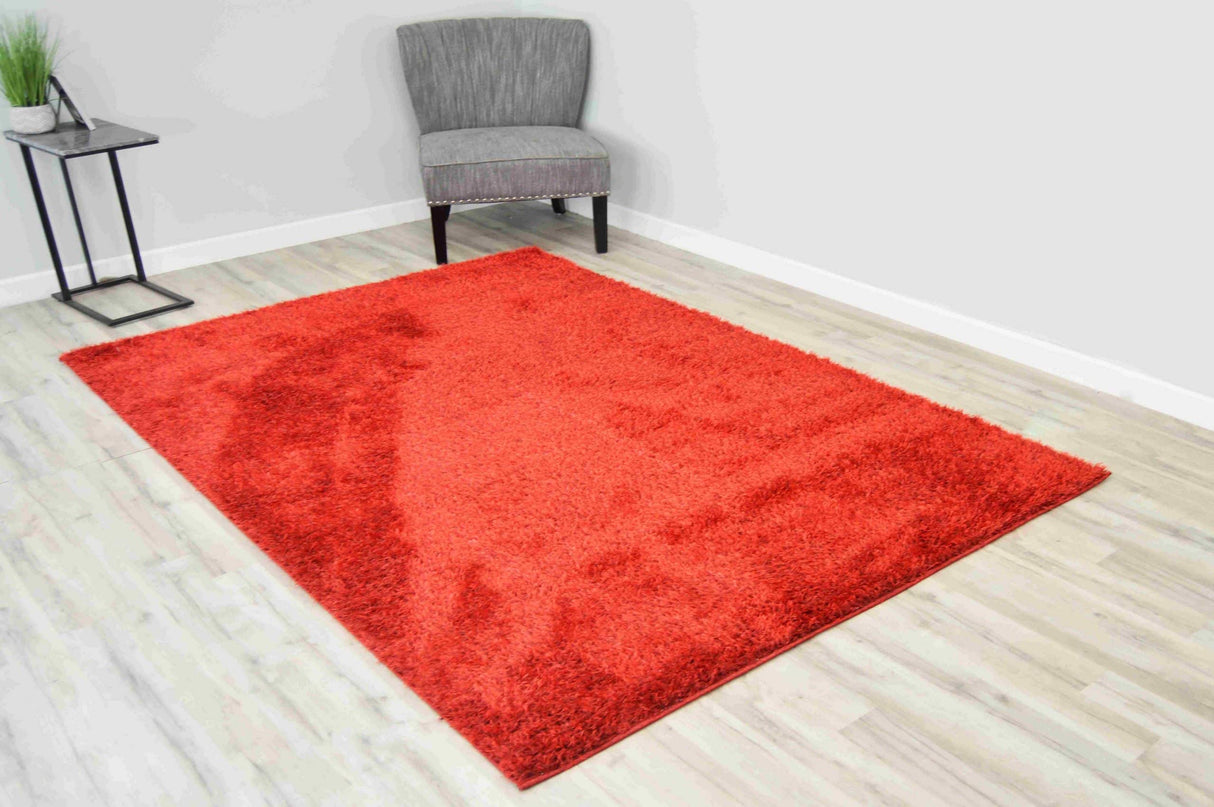 Lucia Shaggy Rug Red