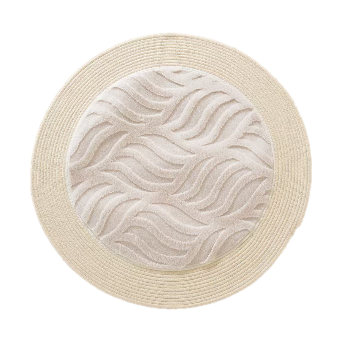 Sisal Shaggy Rug White