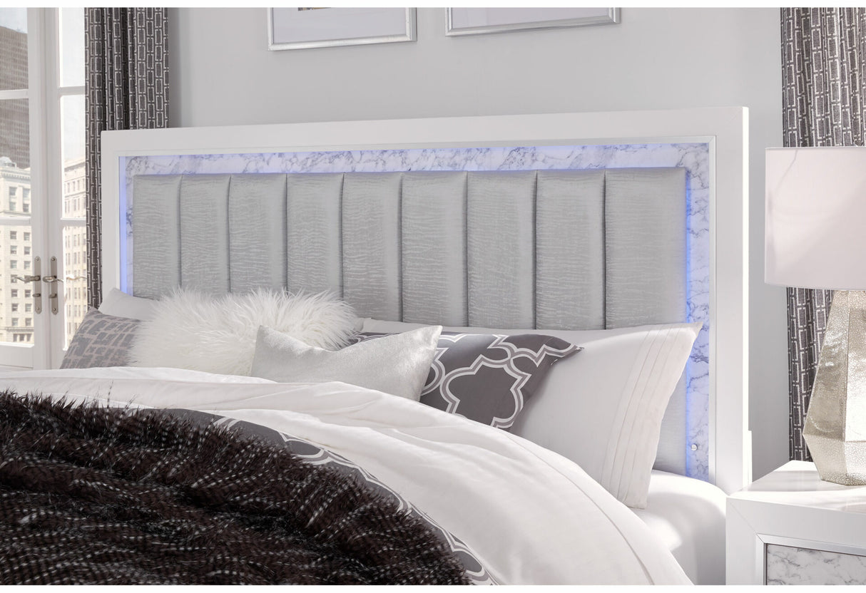 Santorini White King Bed