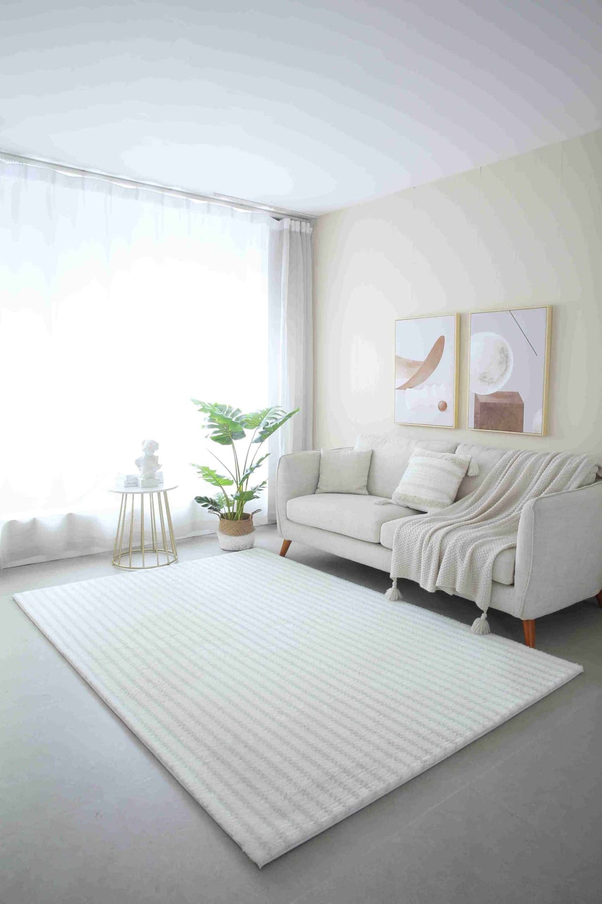 Savannah Shaggy Rug Cream