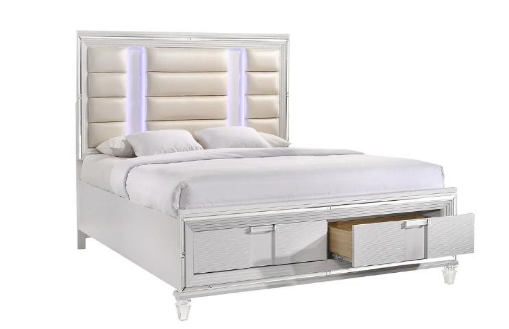 Gina White 4-Piece (King Bed, Dresser, Mirror, Nightstand)