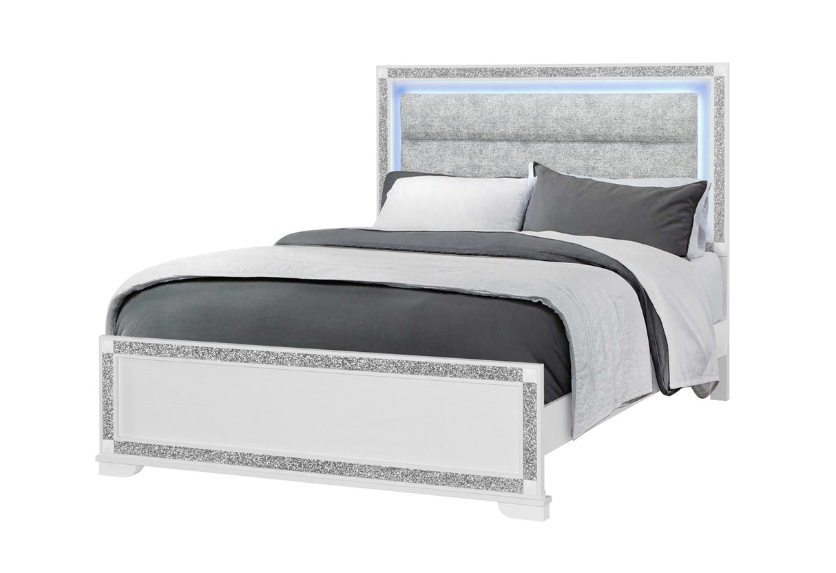 Soleil White Queen Bed