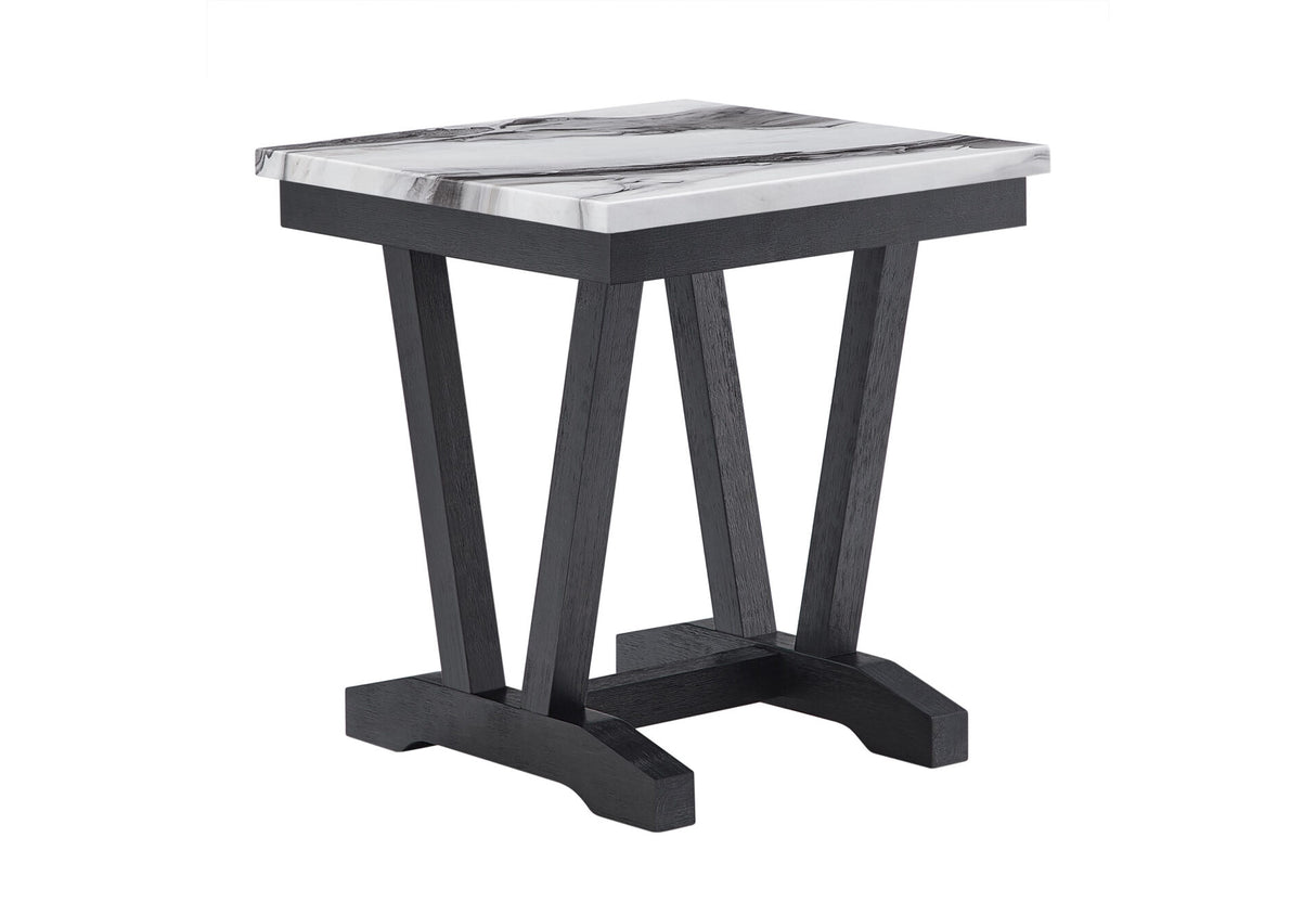 T1319 Black/White End Table