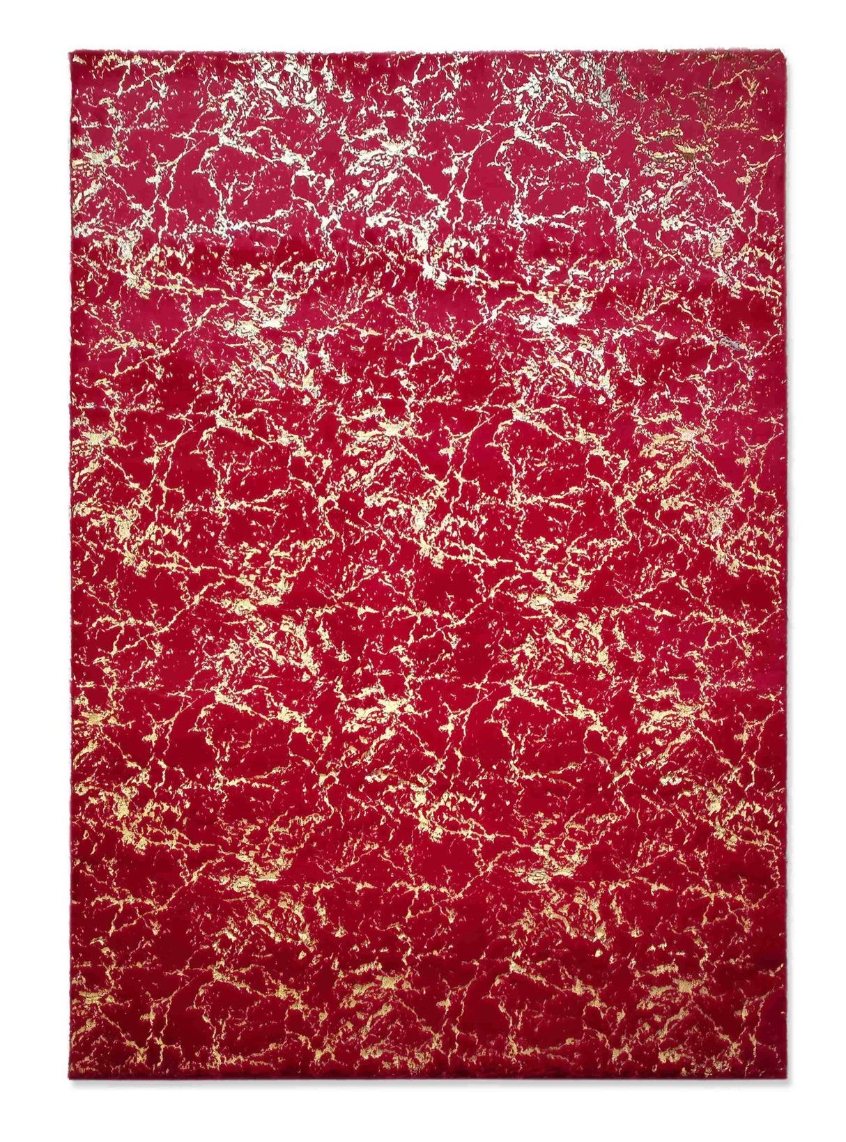 Timmy-S Shaggy Rug Td3396-B5-Red+Gold