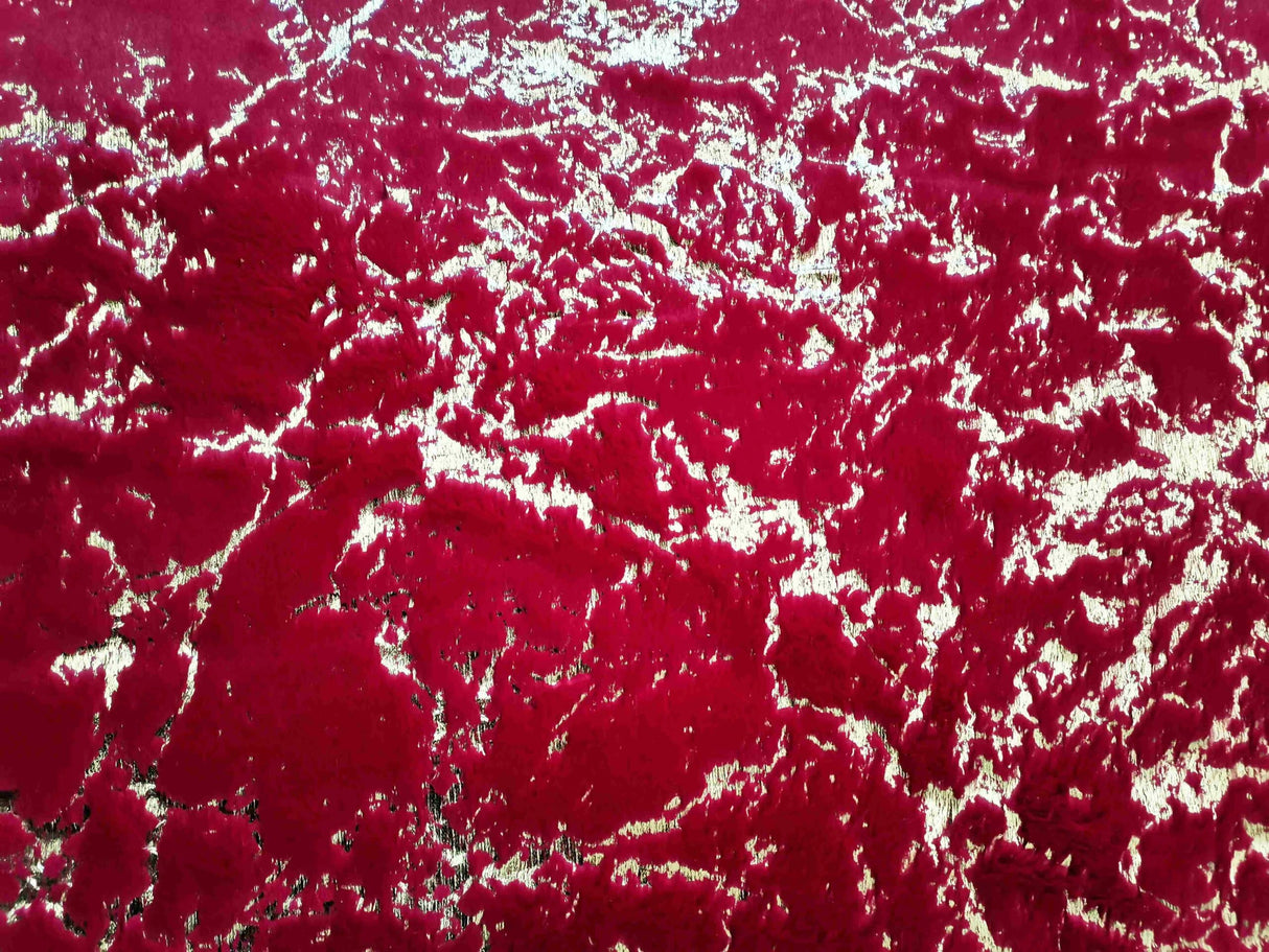 Timmy-S Shaggy Rug Td3396-B5-Red+Gold