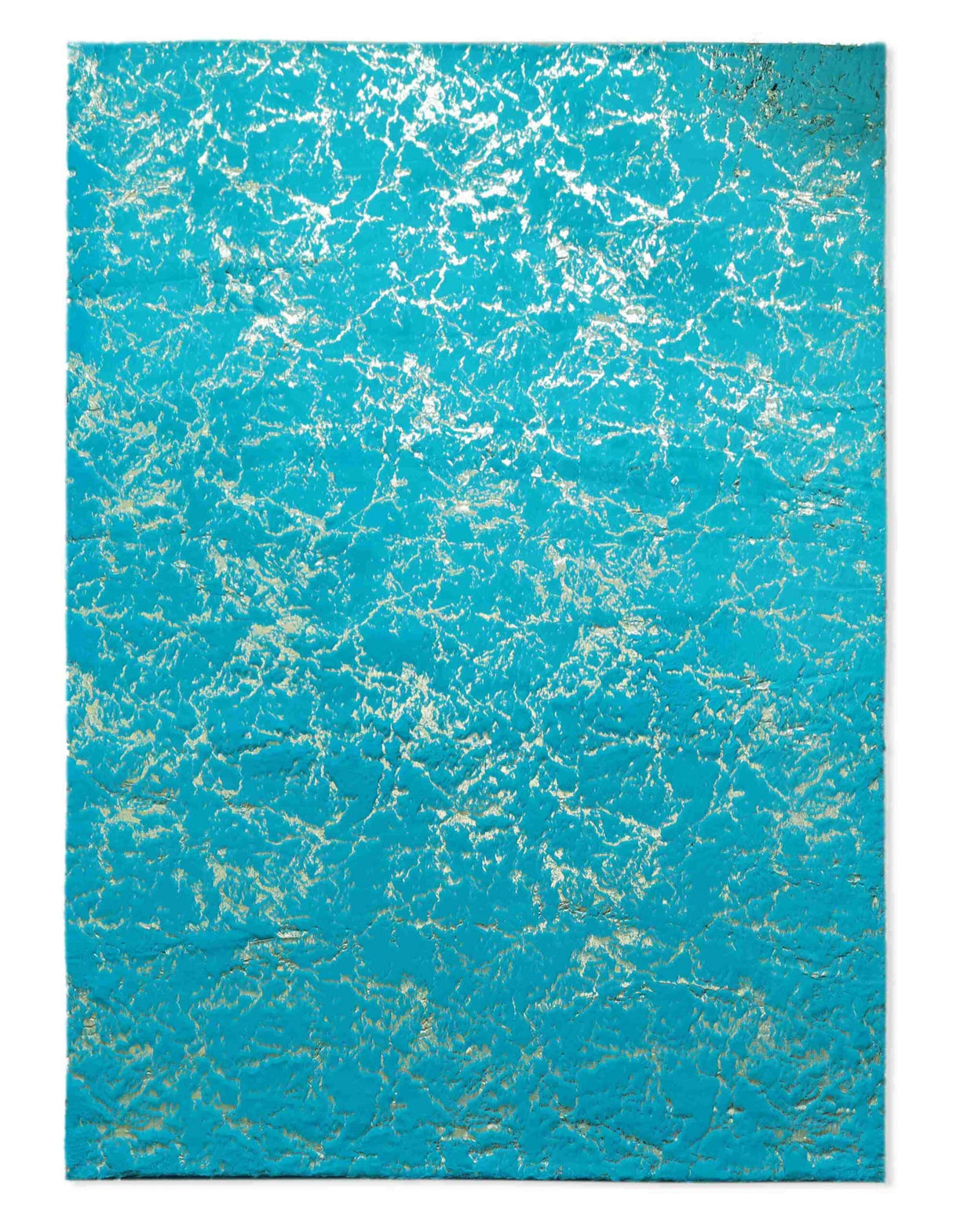 Timmy-S Shaggy Rug Td3396-B6-Teal+Gold