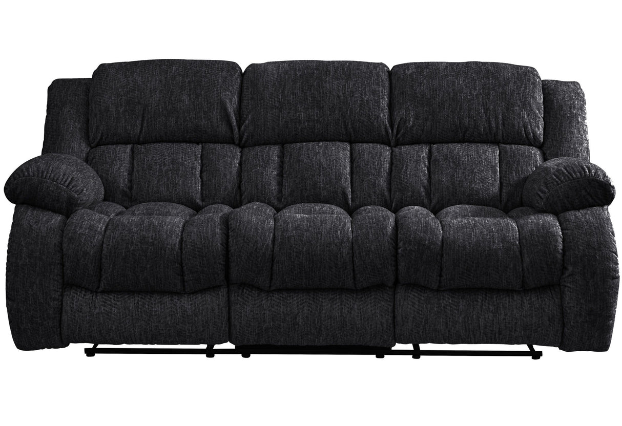 U6026 Black Pu 72A Reclining Sofa With Led
