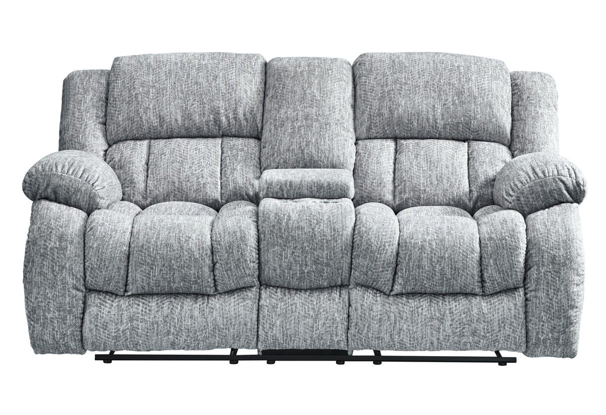 U250 Grey Reclining Sofa/Console Reclining Loveseat/Glider Recliner