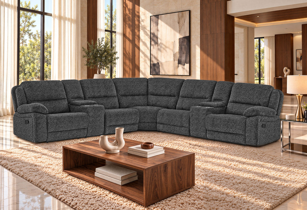 U4291 Grey Sectional Without Chaise