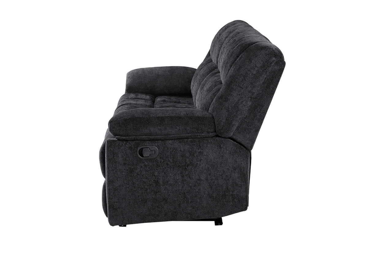 U6000 Black Reclining Sofa