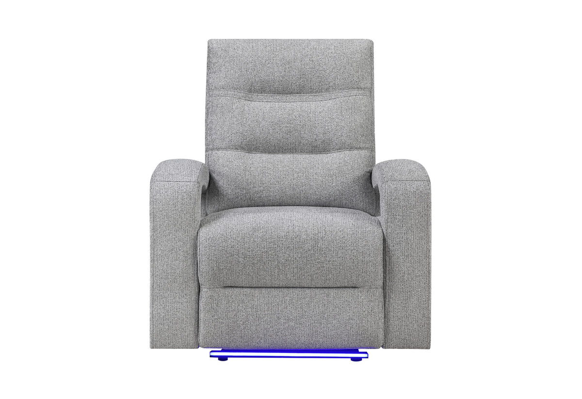U6611 Grey 15 Power Recliner with LED