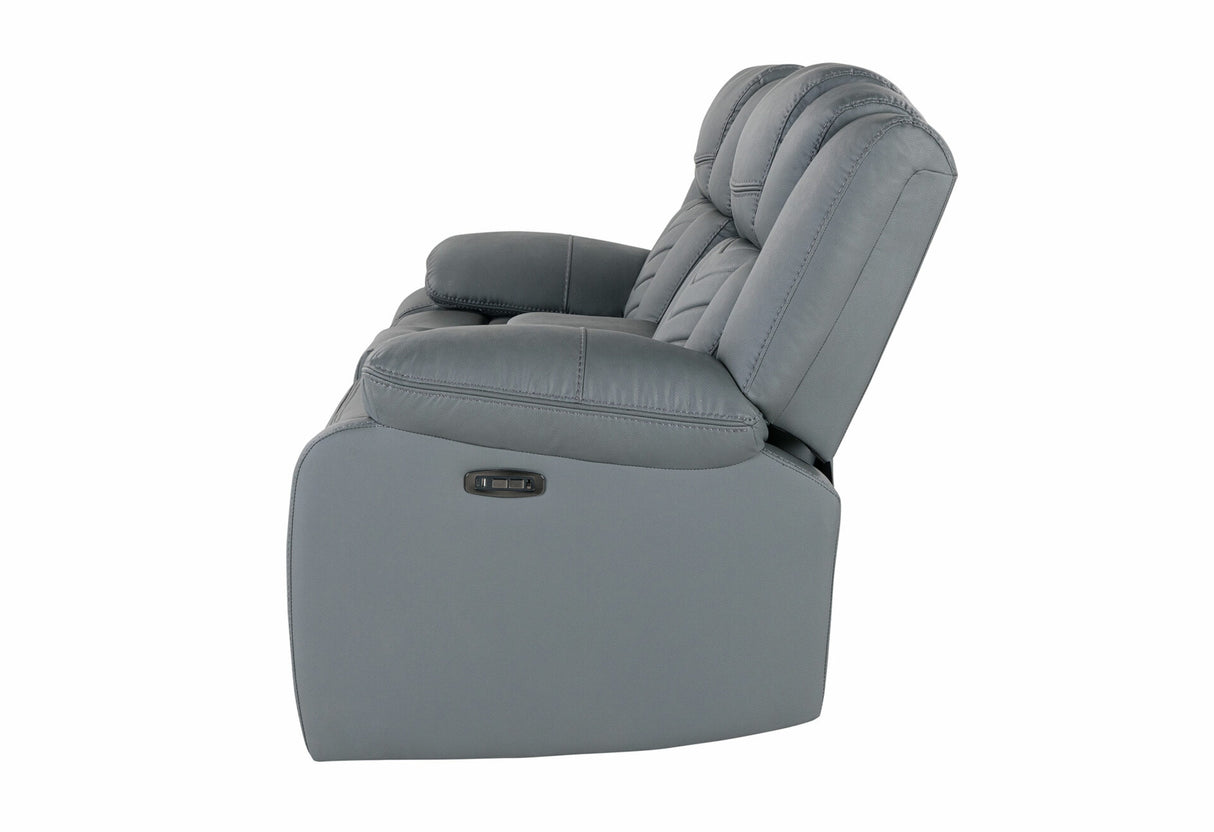 U7068 Grey 10 Power Console Reclining Loveseat with LED
