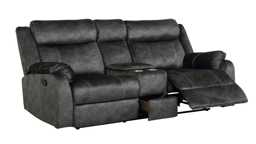 U7303 Domino Granite Console Reclining Loveseat