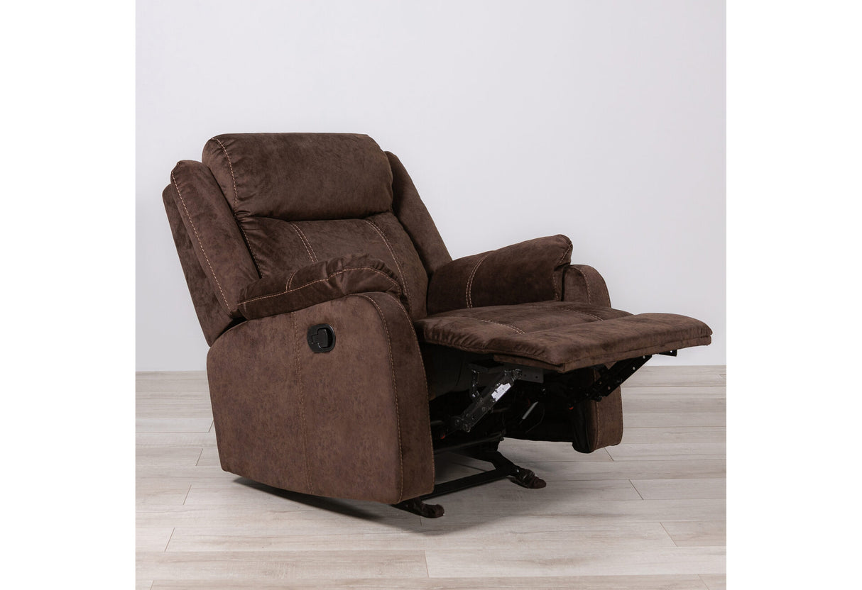 U7303 Coffee Rs/Console Reclining Loveseat/Gr