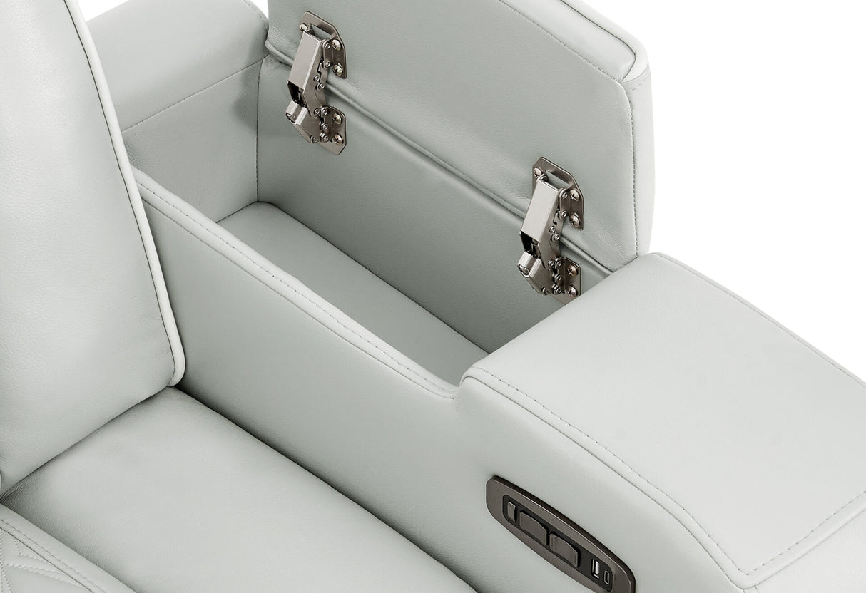 U8611 Blanche Silver P2 Power Reclining Sofa/Power Console Reclining Loveseat/Power Reclining
