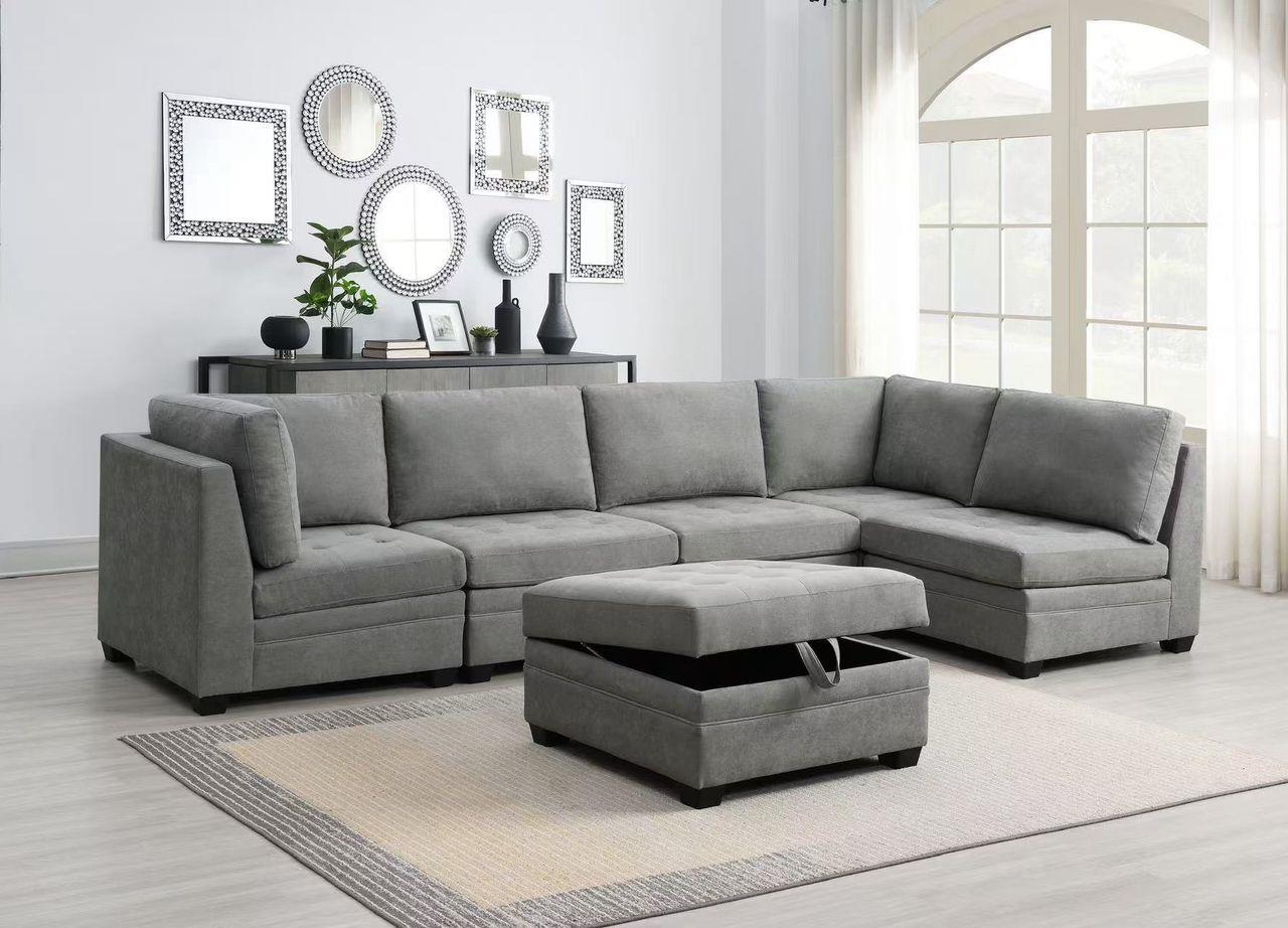 Soren Grey 6 Piece Sectional