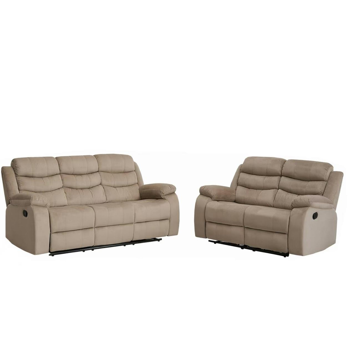 Tate Beige 2 PC Sofa, Loveseat