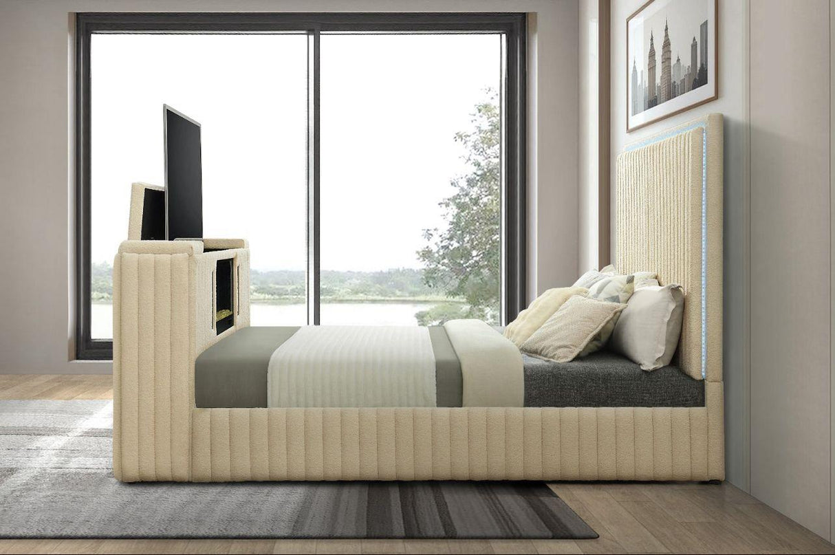 Suzie Beige Queen Bed