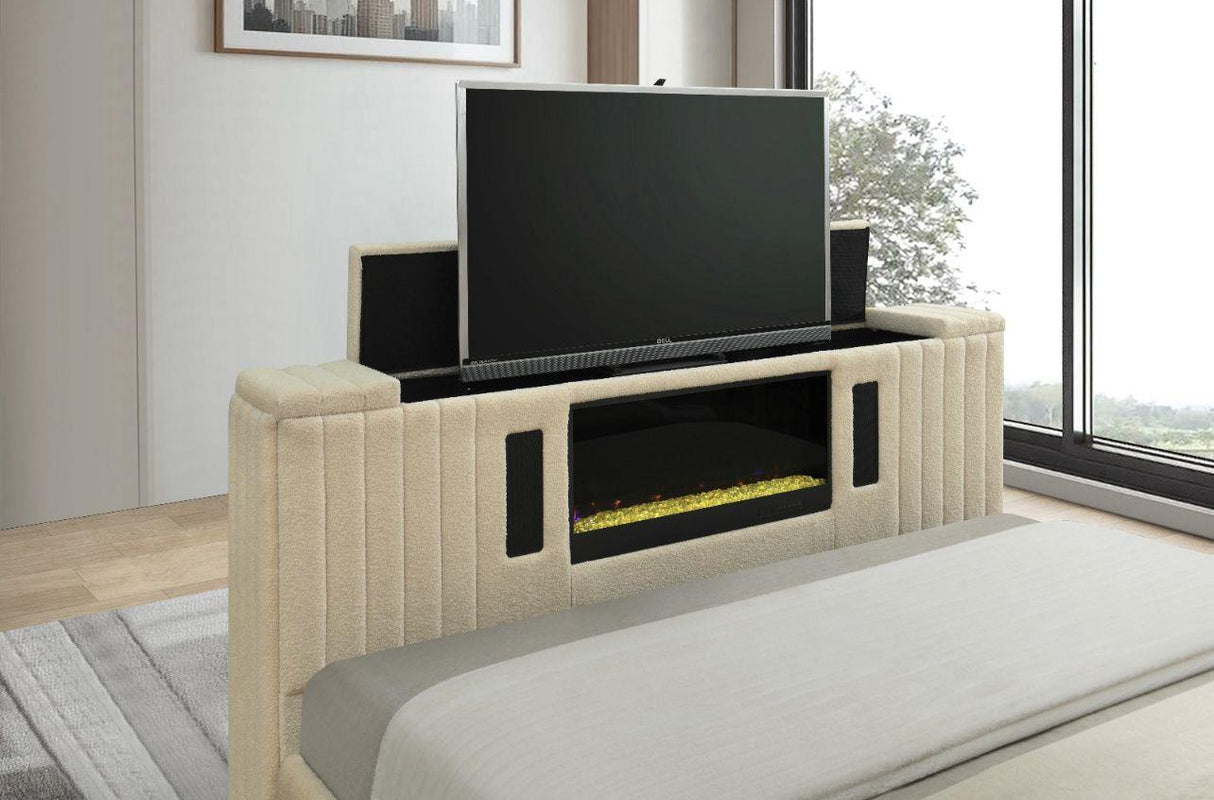 Suzie Beige Queen Bed