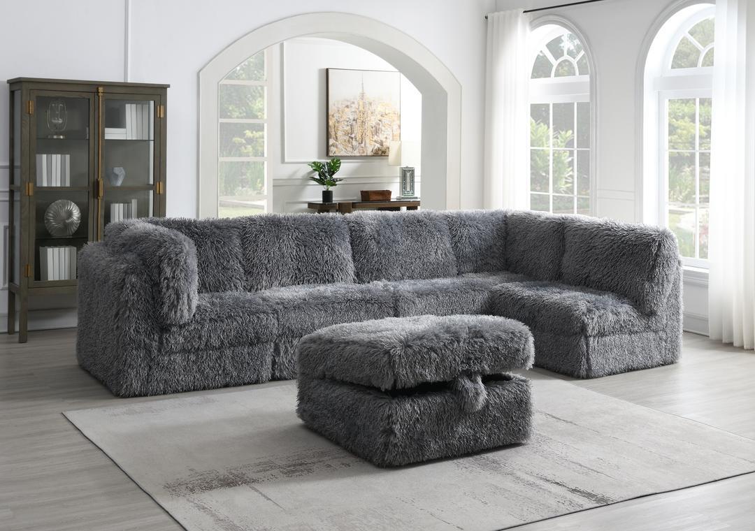 Armless Chair | Grey 3 - Grey