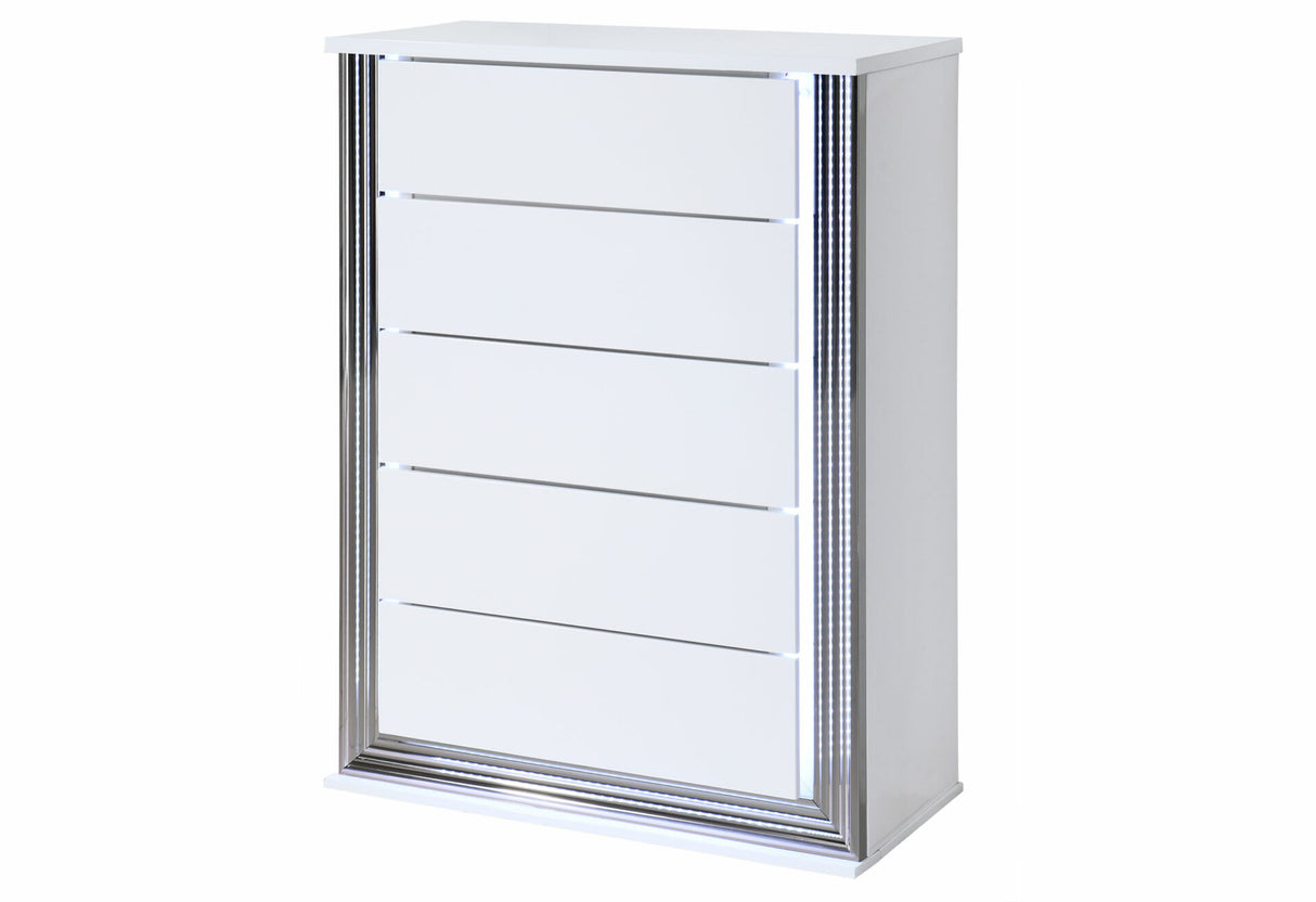 Ylime Smooth White Chest with LED