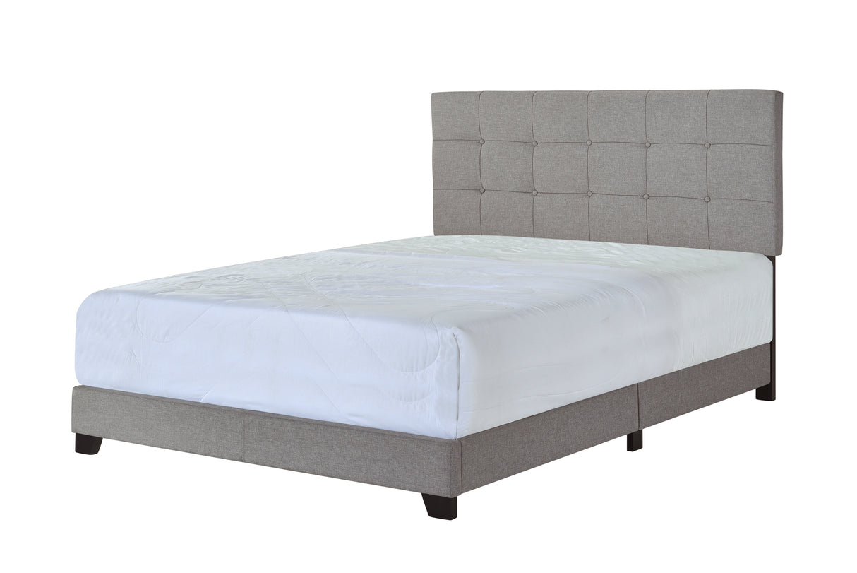 Florence Full Hb+Fb+Side Rail Grey Queen bed