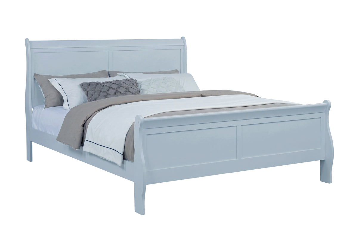 Louis Philip Blue Bedroom Group King bed