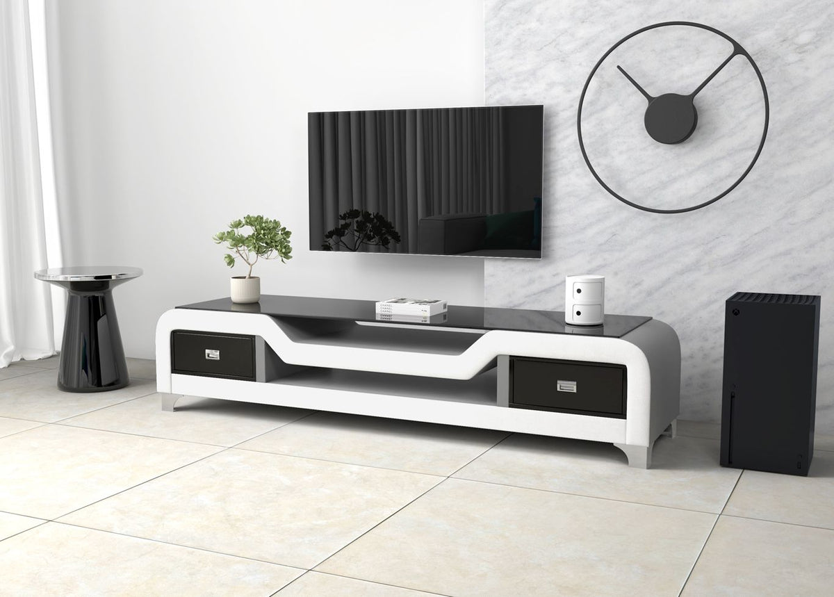 E-20 TV Stand Light Grey & White