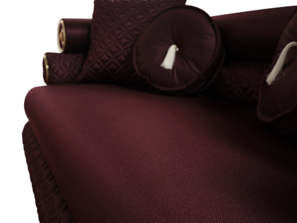 Zeta Sofa & Loveseat Burgandy