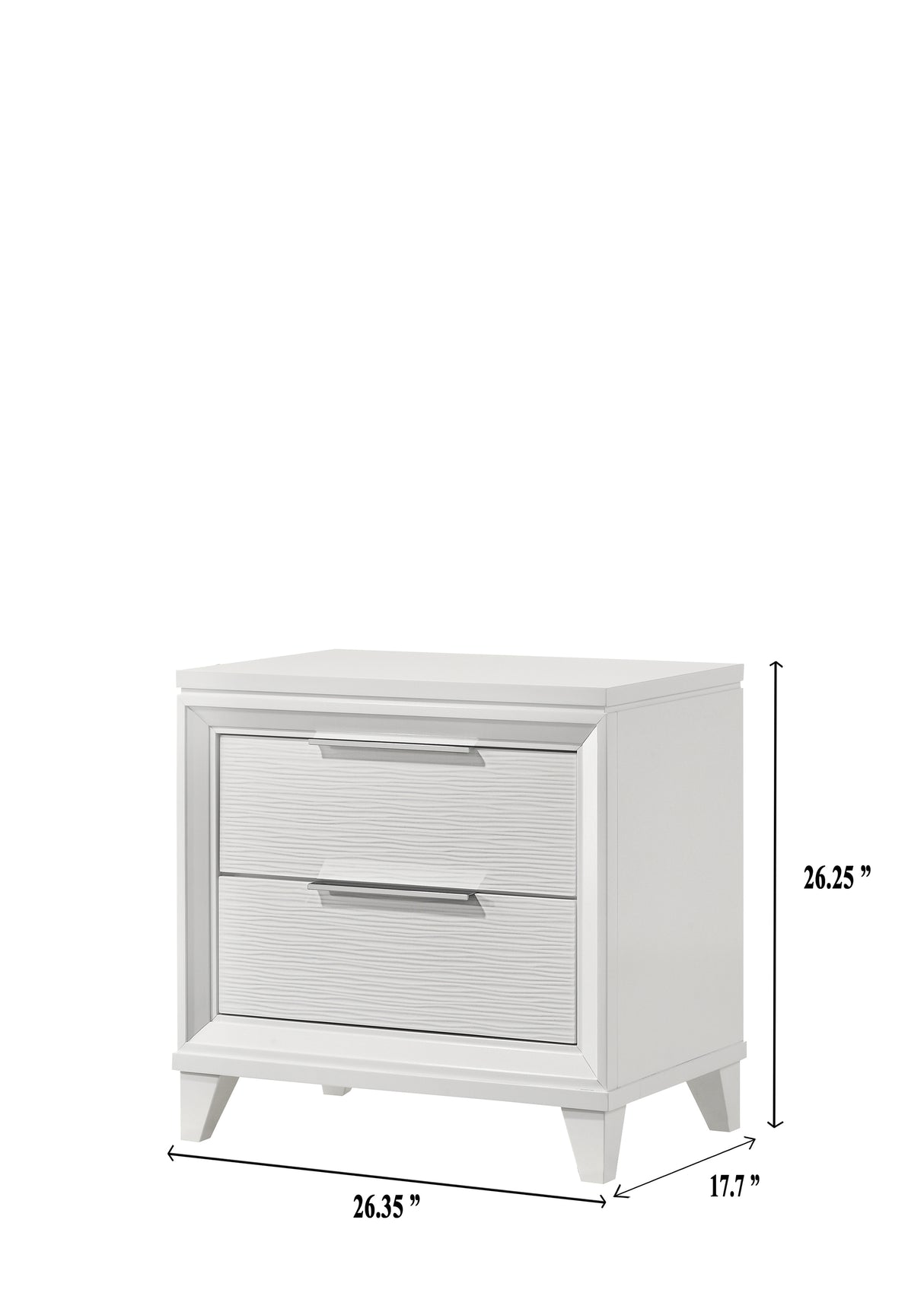 Cressida Bedroom Group White nightstand