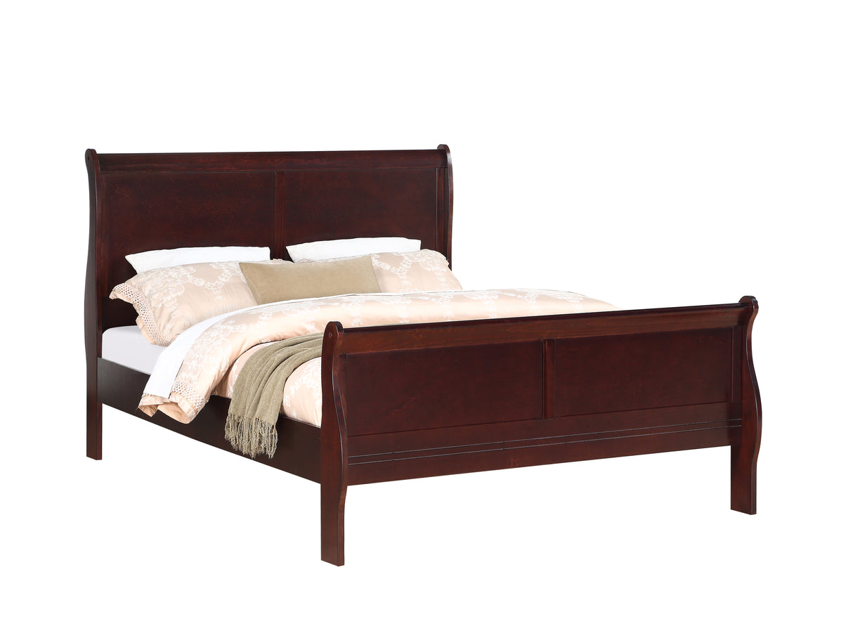 Louis Philip Cherry Bedroom Group Queen bed