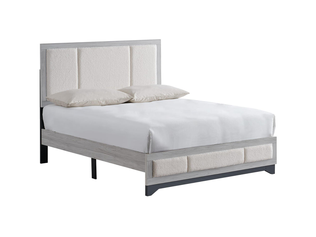 Jouri Queen Bed - Light Grey - B312 (B312-8)