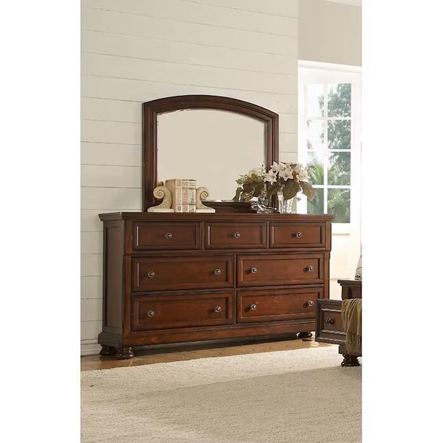 Carson Brown 4-Piece (King Bed, Dresser, Mirror, Nightstand)