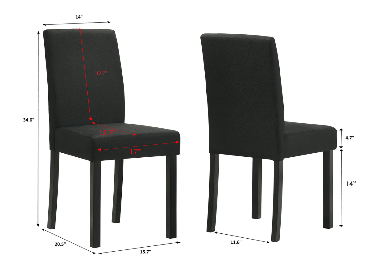 Resia Side Chairs (Set of 2) - Gold Black