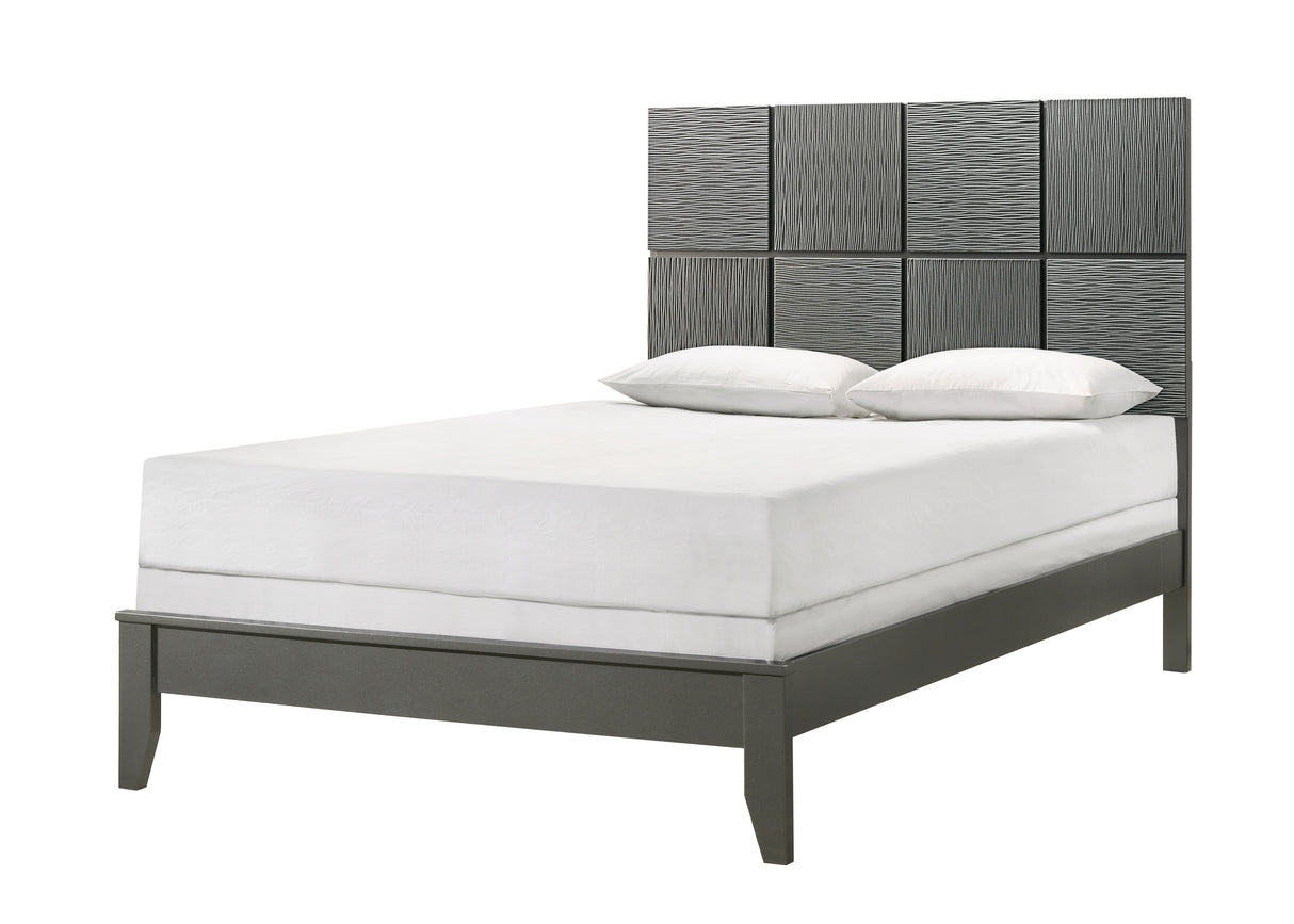 Denker Gunmetal Bedroom Group Queen bed
