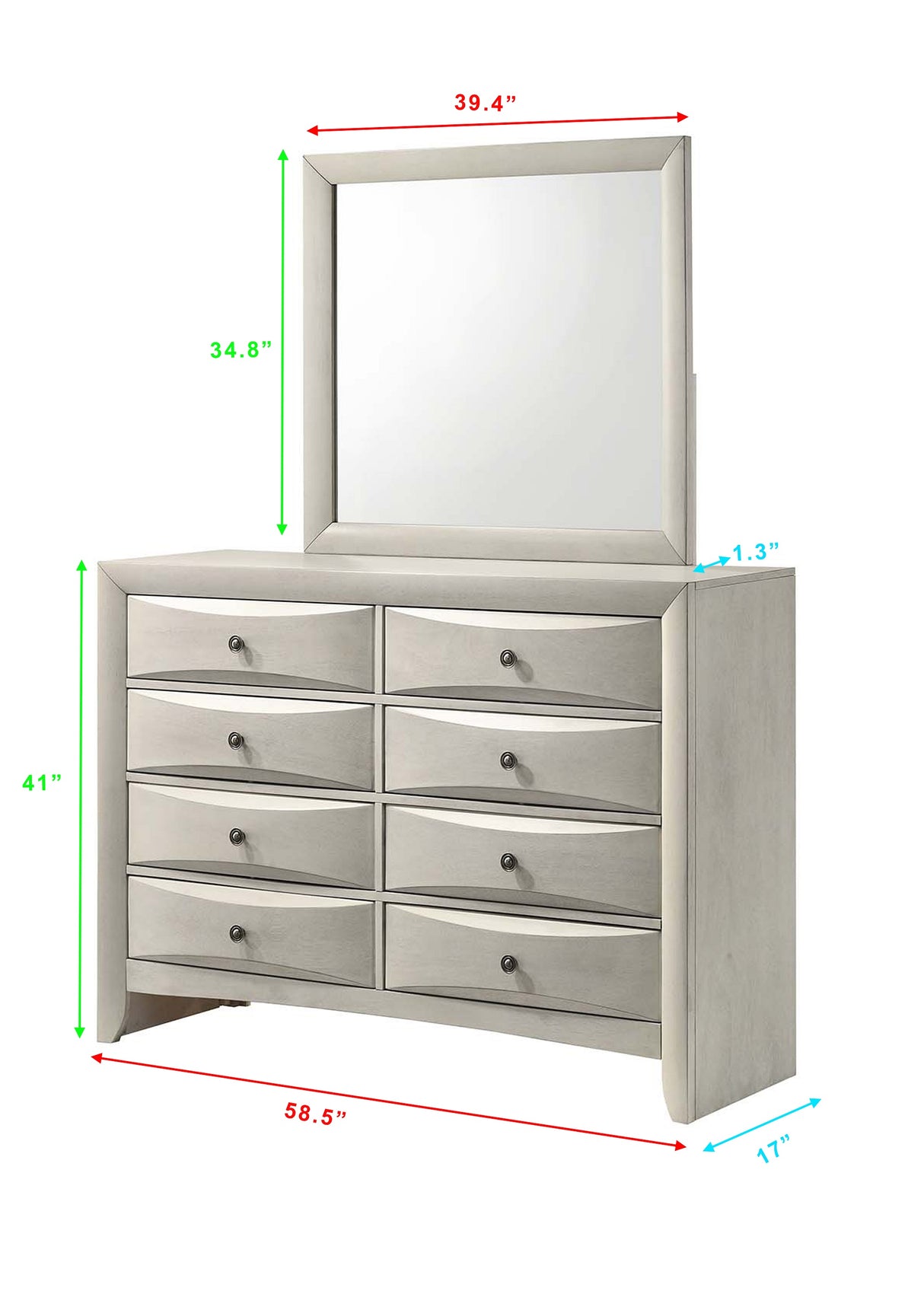 Emily Mirror - White