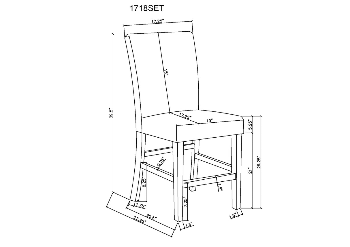 Marbel 5pk + Bench Counter Height
