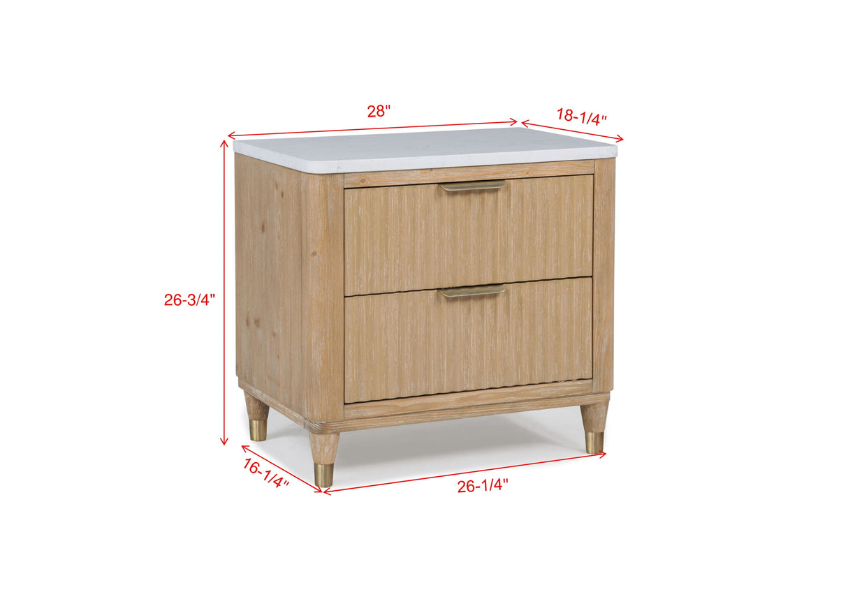 Kara Bedroom Set - Cerused Natural