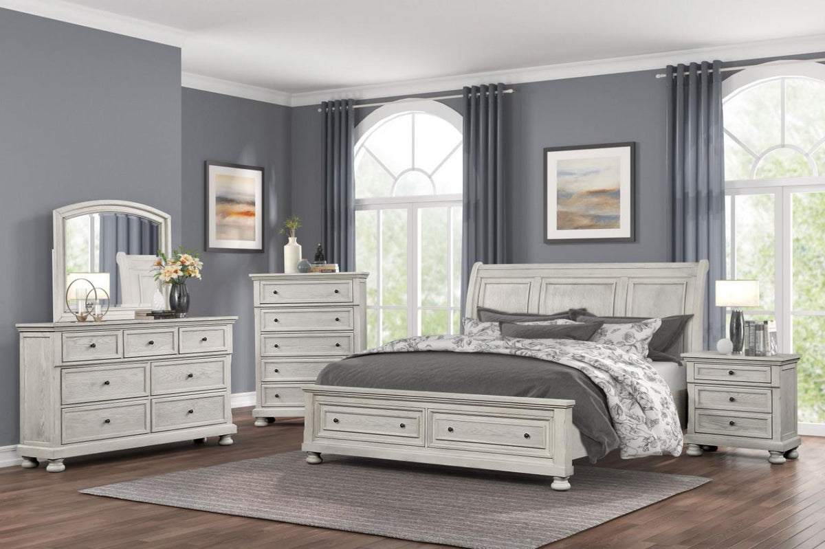Carson Bedroom Set - White Washed