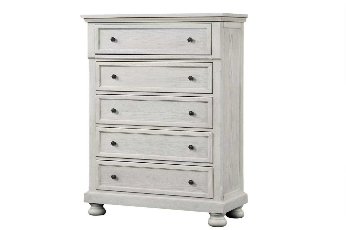 Carson Dresser with Hidden Drawer - White Washed