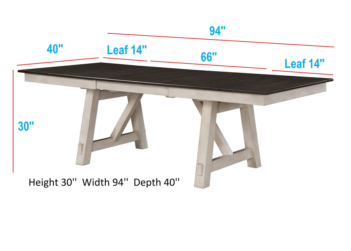 Maribelle 6p with Bench Chalk Warmgrey