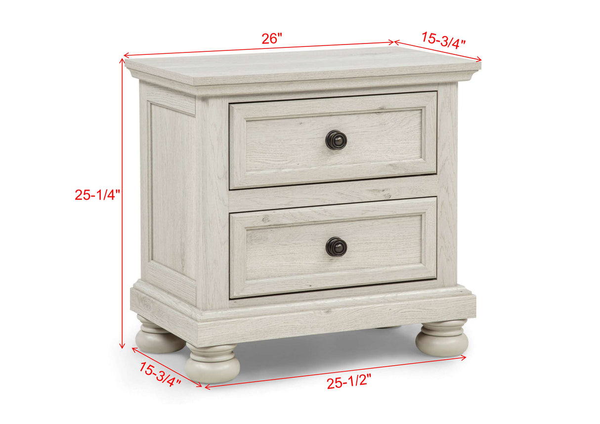 Claribelle Bedroom Group White nightstand