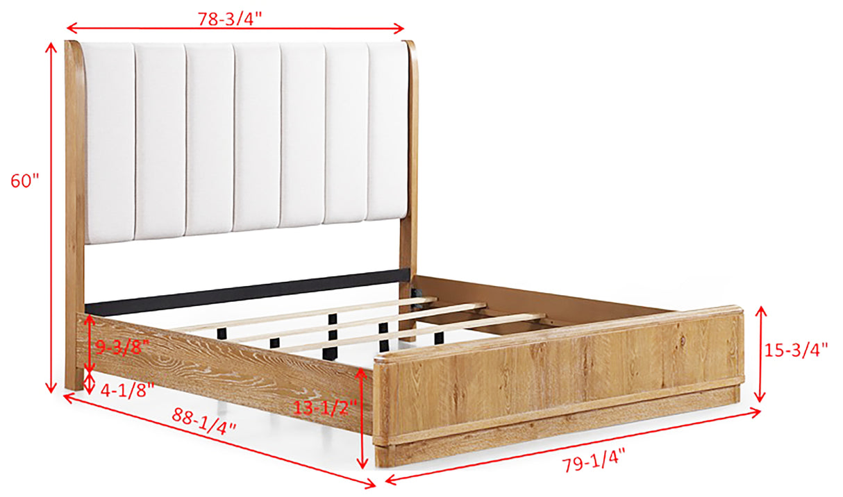 Westcott Bedroom Group-Cerused Natu King bed