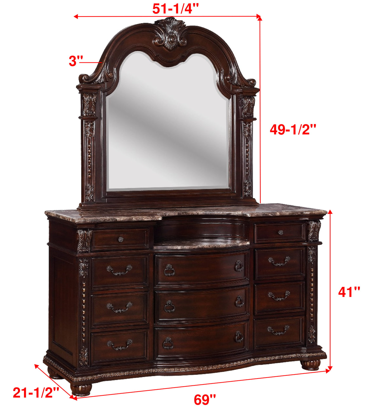 Stanley Bedroom Group dresser and mirror
