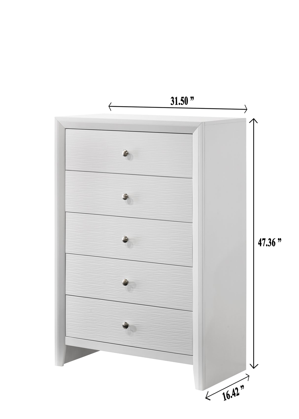 Evan White Bedroom Group chest