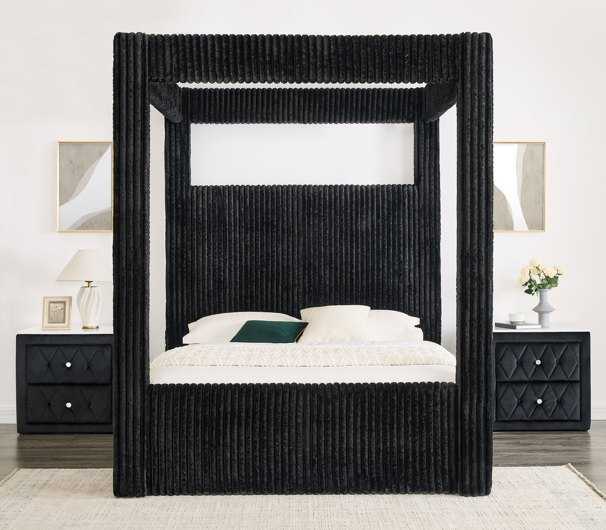 Carla Canopy Bed Black